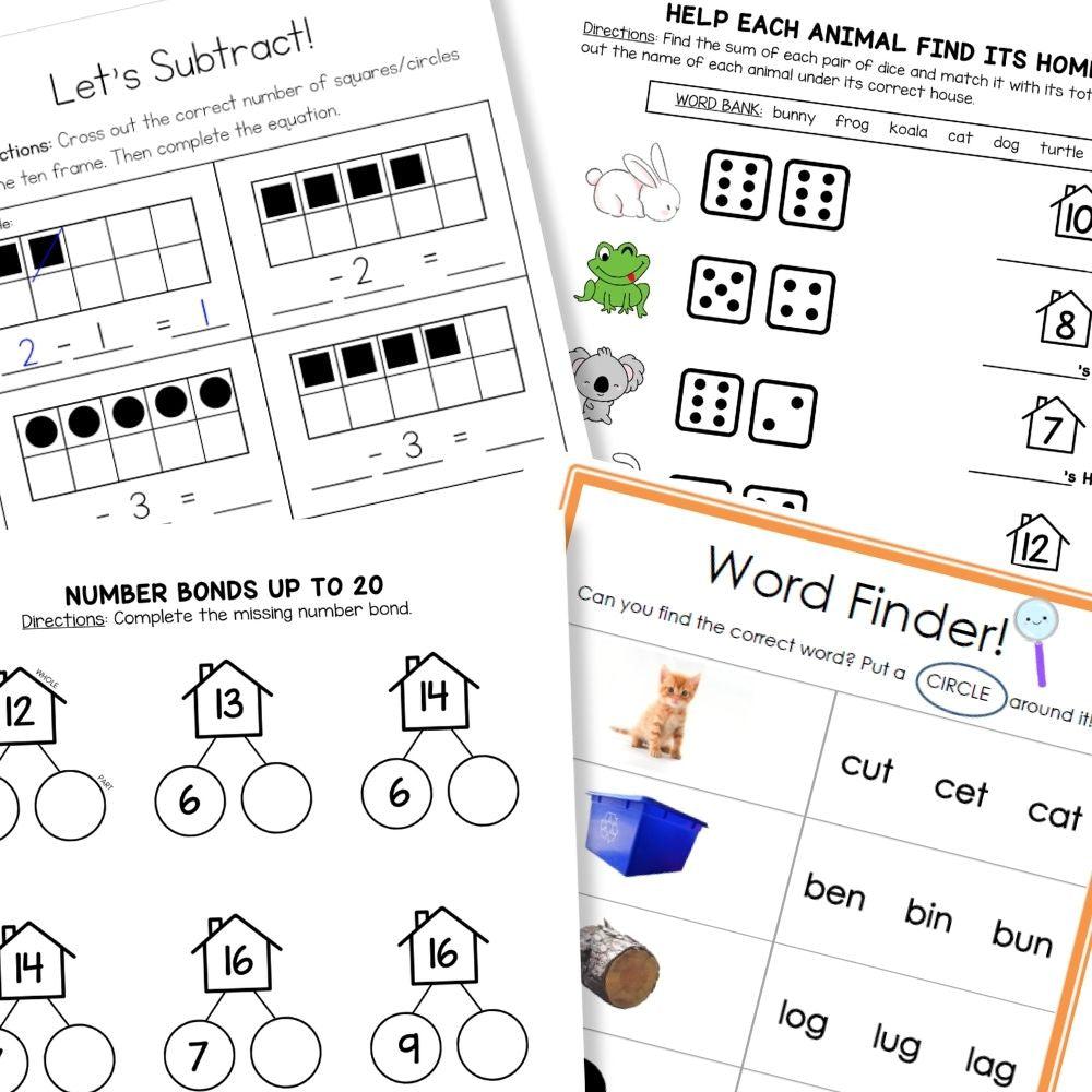 Phonics & Beginning Math Worksheet Downloads - Supplementary Resources