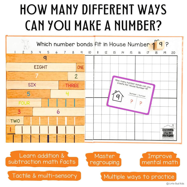 Little Bud Kids House of Number Buddies Number Bonds Math Fact Families