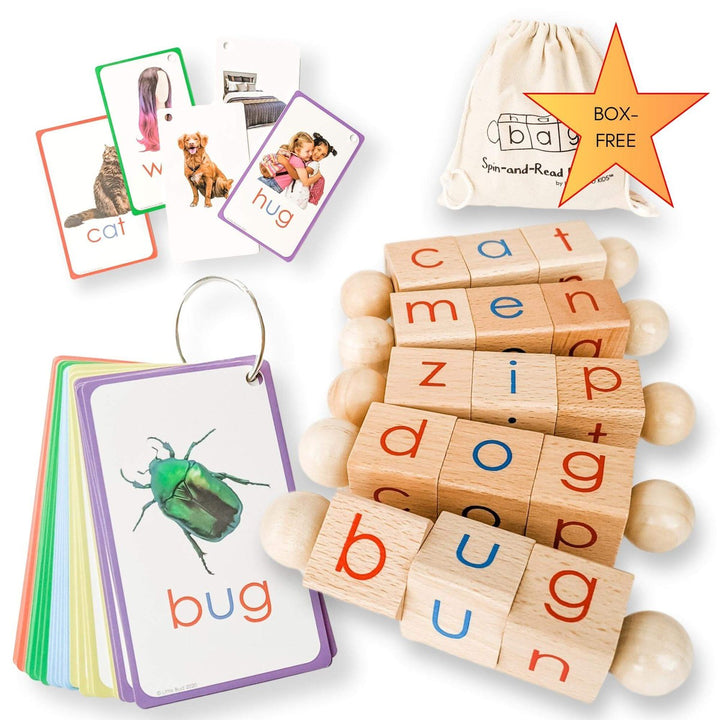 Spin-and-Read Phonetic Blocks BASIC Set - Little Bud Kids