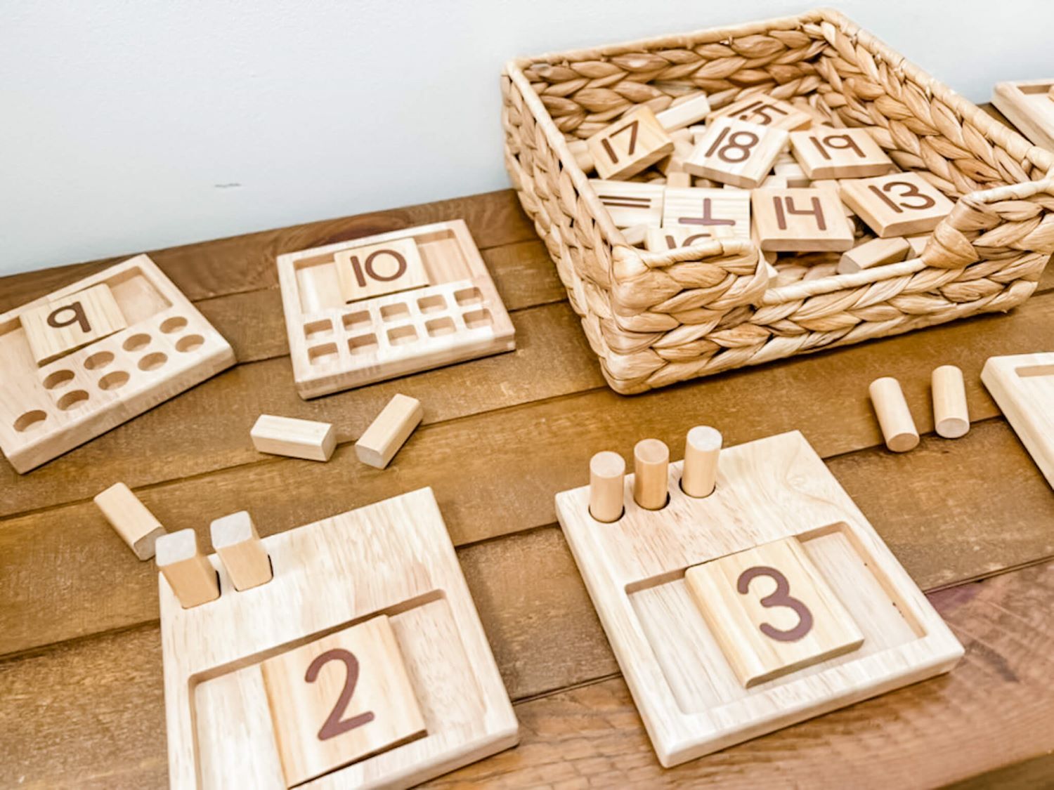 Little Bud Kids Montessori Baskets & Math Materials