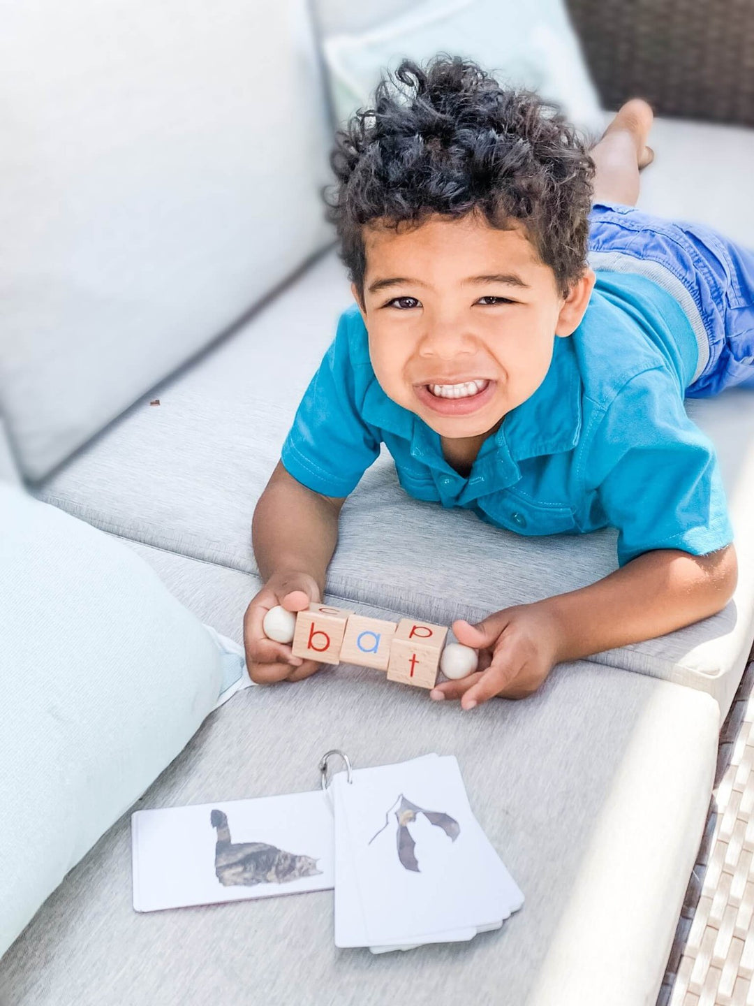 Spin-and-Read Phonetic Reading Blocks & CVC Flashcard Set || A Phonics Toy for the Beginner Reader - Little Bud Kids