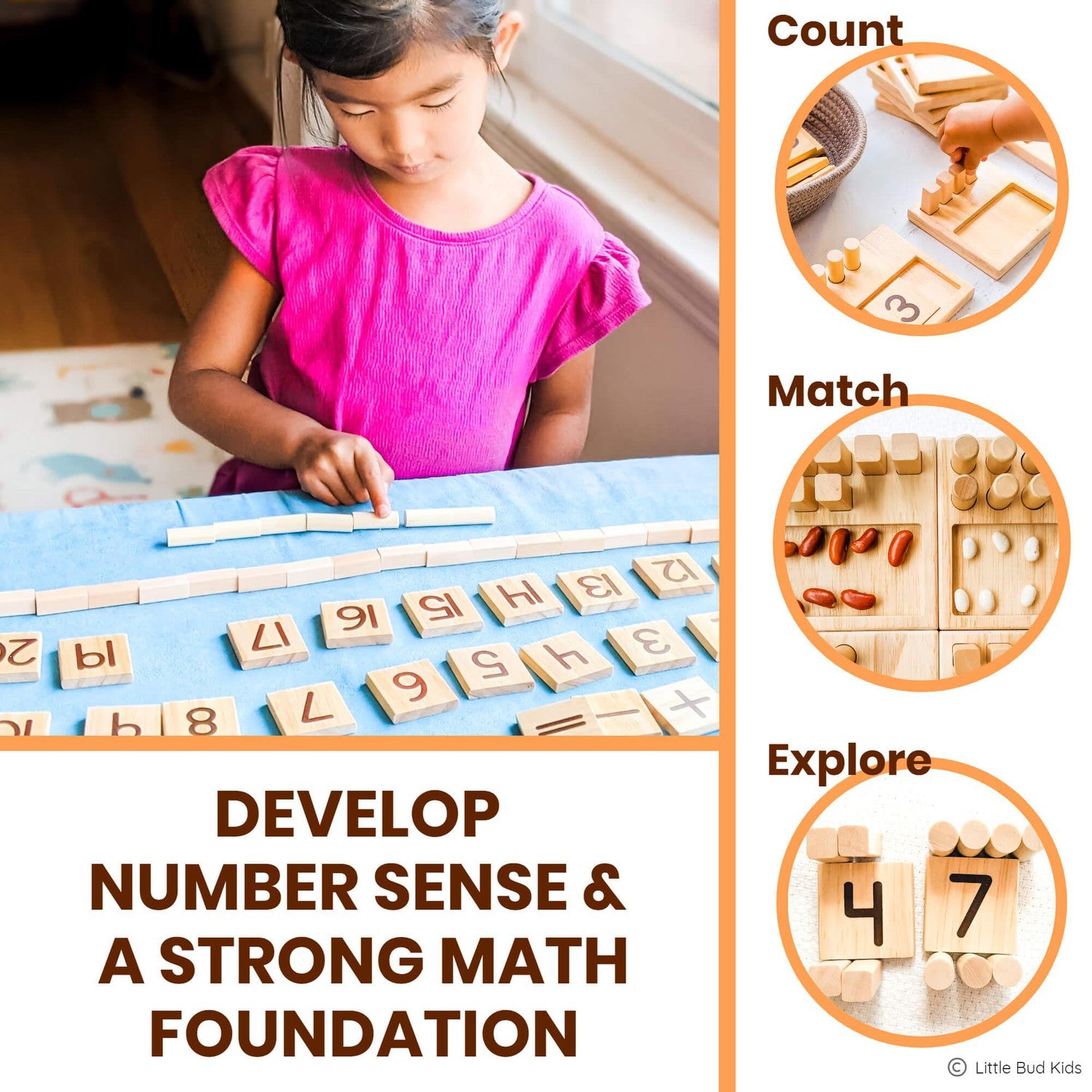 Counting Pegs Kindergarten Ten Frame Math Toy Set with Addition ...