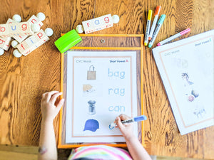 CVC (Consonant-Vowel-Consonant) Practice Worksheet Set DOWNLOAD - 25 pages - Little Bud Kids